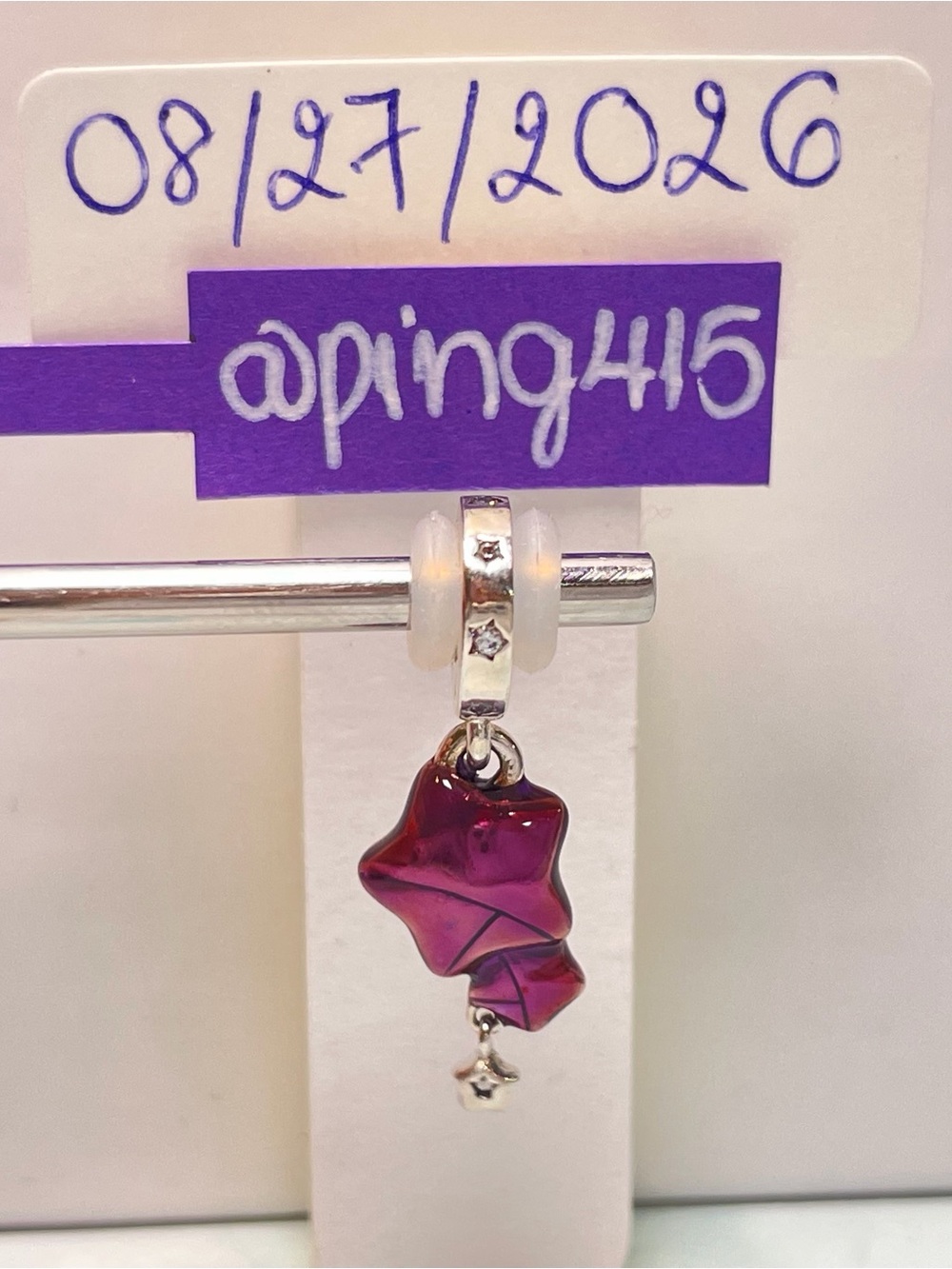 Pandora Stella Della Fortuna Purple Star dangle - Picture 4 of 10